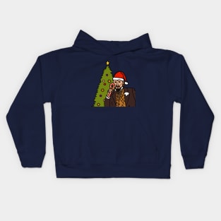 Christmas Laughing Leo Memes Candy Cane and Tree Kids Hoodie